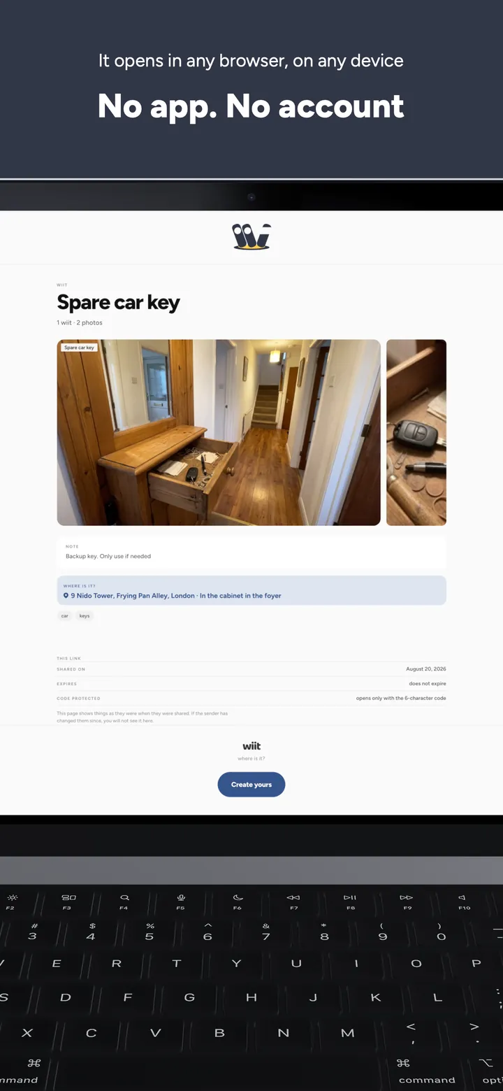 No app, no account: the shared page open in a browser on a Mac
